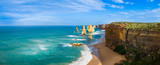 Fototapeta Krajobraz - Panorama of the landmark Twelve Apostles along the famous Great Ocean Road, Victoria, Australia