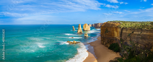 Cuadros en Lienzo Panorama of the landmark Twelve Apostles along the famous Great Ocean Road, Vict