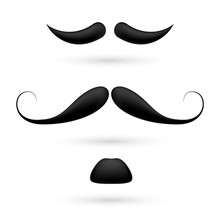 A Set Of Three Moustache