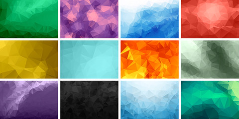 Wall Mural - polygonal background set