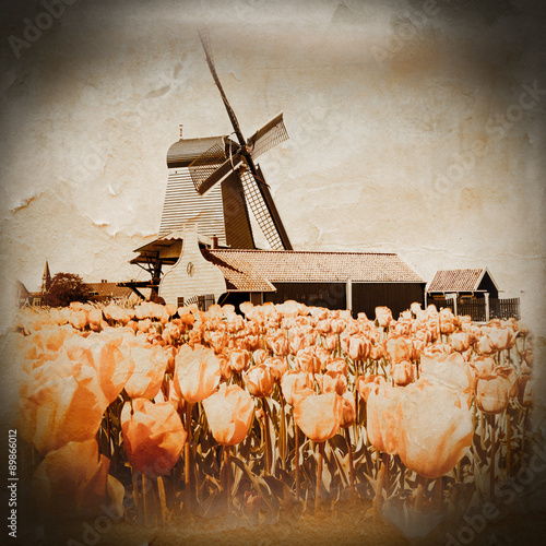 Nowoczesny obraz na płótnie windmill in holland