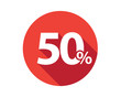 © vectorlia - 50 percent discount sale red circle