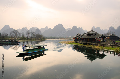 Cuadros en Lienzo Landscape in Yangshuo Guilin, China ..