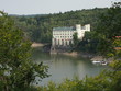 Orlik chateau located in the bay of the Vltava River (Czech Republic).