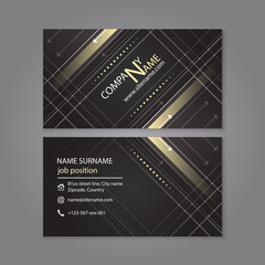 Wall Mural - Business card template, vector illustration