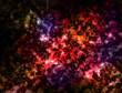 My imagine nebulas space illustration background.