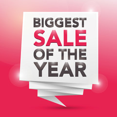 BIGGEST SALE OF THE YEAR, poster design element