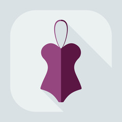Flat modern design with shadow icon swimsuit