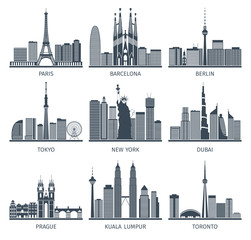 Poster - Urban Skylines Icons Set 