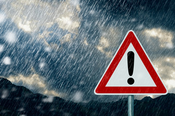caution - bad weather