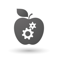 Sticker - Apple icon with two gears