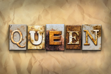 Poster - Queen Concept Rusted Metal Type