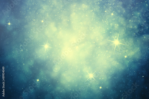 Magic Christmas And New Year Holidays Night Sky Light With Stars