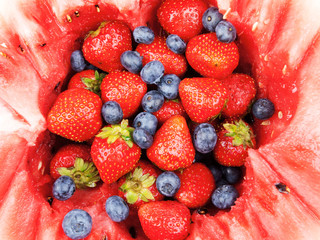 Sticker - Berries in a watermelon