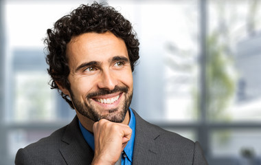 Wall Mural - Handsome businessman in his office