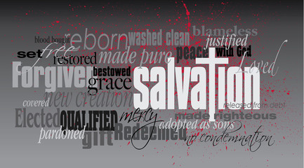 Christian Salvation word montage