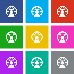 Wall Mural - App Icon Metro Style - 9 Colors