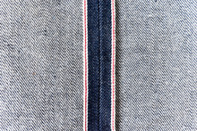 Raw Denim Jeans Red Selvedge Texture, Japan Raw Denim Jeans.