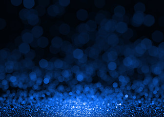 Wall Mural - Blue sparkle glitter abstract background.