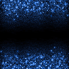 Wall Mural - Abstract blue sparkle glitter background.