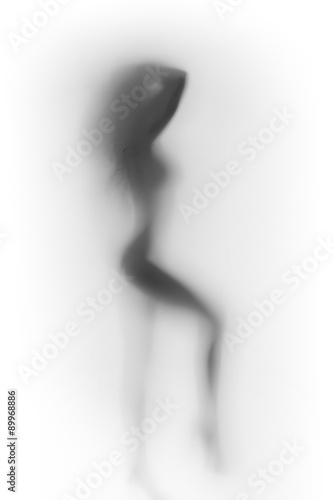 Naklejka na szybę Beautiful and sexy woman body silhouette