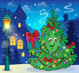 Wall Mural - Christmas tree topic image 2