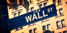 Close Up Of A Wall Street Direction Sign, New York City, Vintage Process