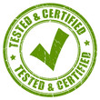 Tested and certified stamp