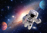 Fototapeta  - Astronaut spaceman outer space solar system people planet universe. Elements of this image furnished by NASA.