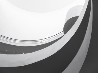 Fototapete - Architecture detail Spiral Slope modern style Black and White