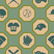 seamless background with  baseball icons for your design