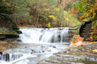 Autumn scene of waterfalls