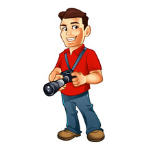 Photographer Cartoon With Camera