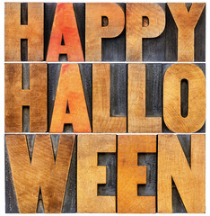 Wall Mural - happy halloween word abstract