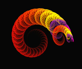 Naklejka na meble abstract red spiral  fractal background