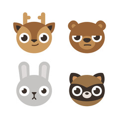 Poster - Forest animal faces