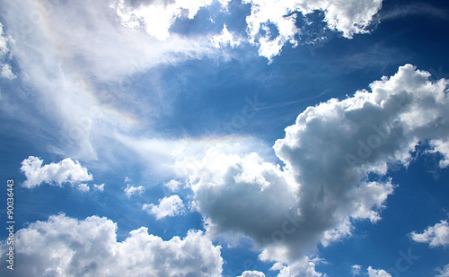 Naklejka dekoracyjna blue sky clouds