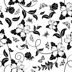 Sticker - Seamless Floral Pattern