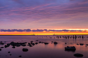 Wall Mural - Magenta sunset