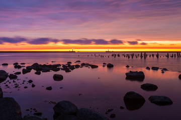 Wall Mural - Magenta sunset