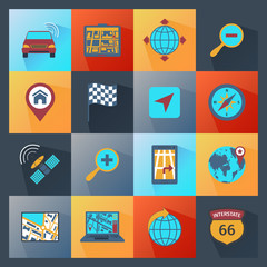 Canvas Print - Navigation Icons Flat