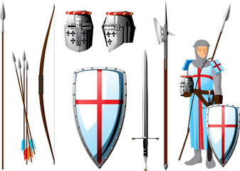 Wall Mural - crusader set