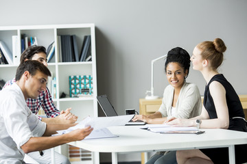 Wall Mural - Young people in the office