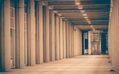 Wall Mural - Perspective of corridor in the modern office building