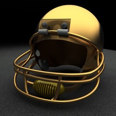 Golden football helmet