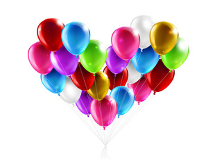 Poster - balloons in the shape of a heart