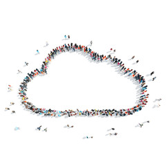 Wall Mural - people  shape  cloud weather