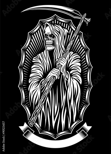 Grim Reaper Vector Art Canvas-taulu