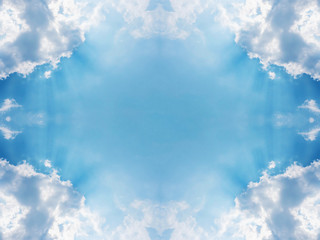 abstract sky and white cloud frame