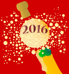 Wall Mural - Bubbly New Year 2016